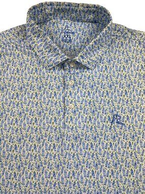 Rhoback Blue Bonnet 2.0 Golf Polo Men's XXL Performance Stretch Short Sleeve